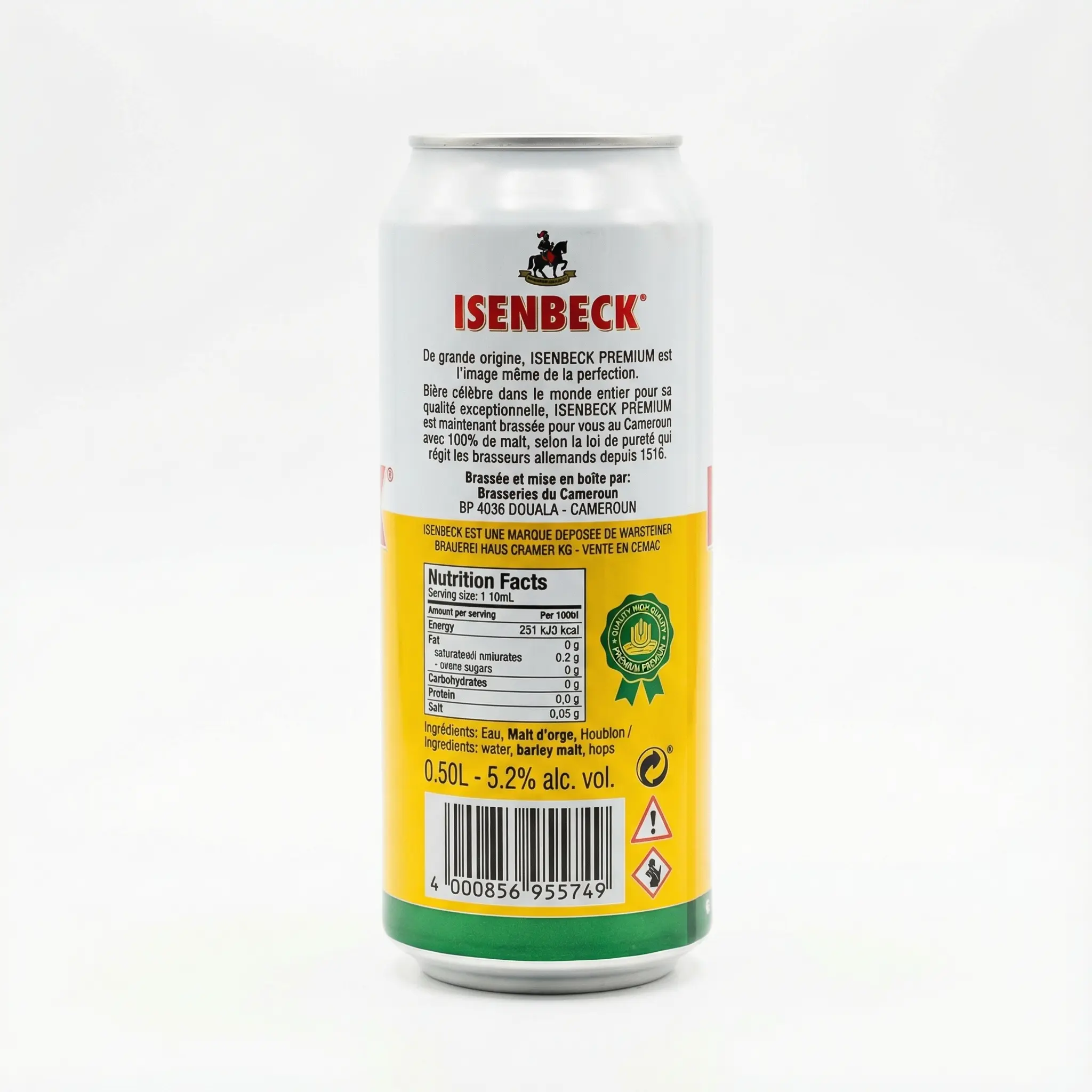 informations sur bière blonde Isenbeck en canette